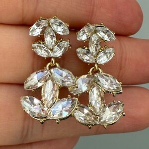 CHANEL Interlocking C's Dangle Statement Earrings New